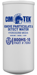 Cim-Tek 70063 800HS-10 10 Micron Water Detection Particulate Fuel Filter