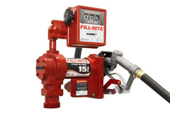 Fill-Rite FR1211C Series 1200C 12 Volt DC Vane Pump, 15 GPM with Hose, Nozzle & Meter