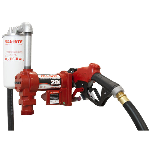 FIll-Rite FR4210GBFQ High-Flow Pump Kit w/ Hose, Nozzle, Filter & Plumbing